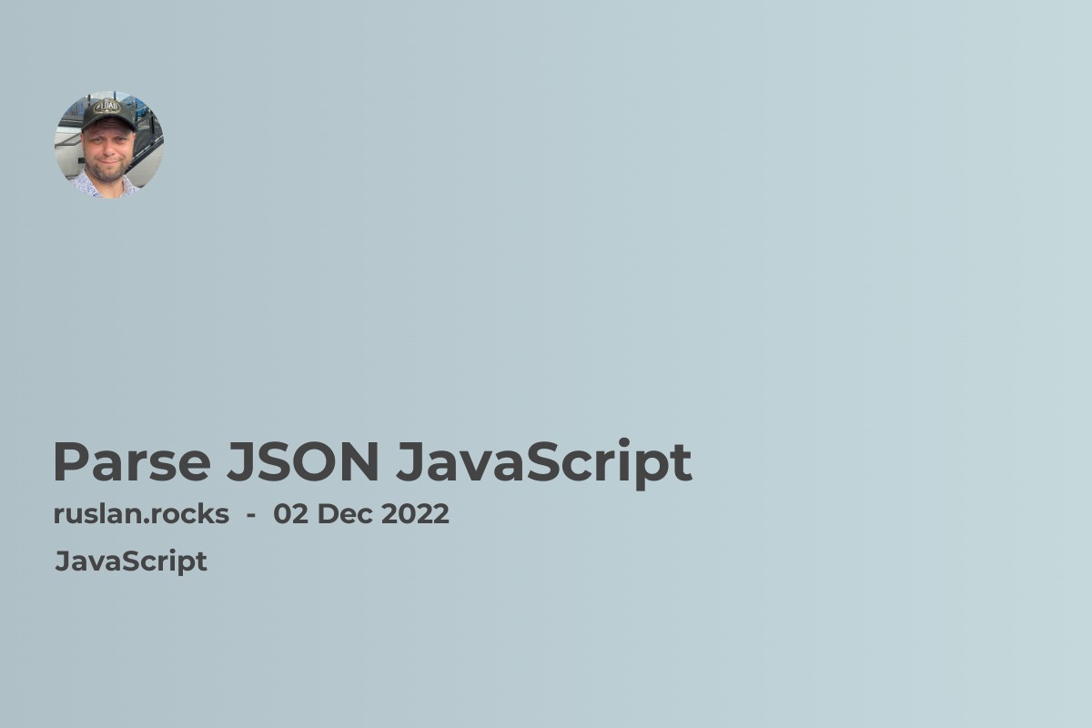 Parse JSON JavaScript