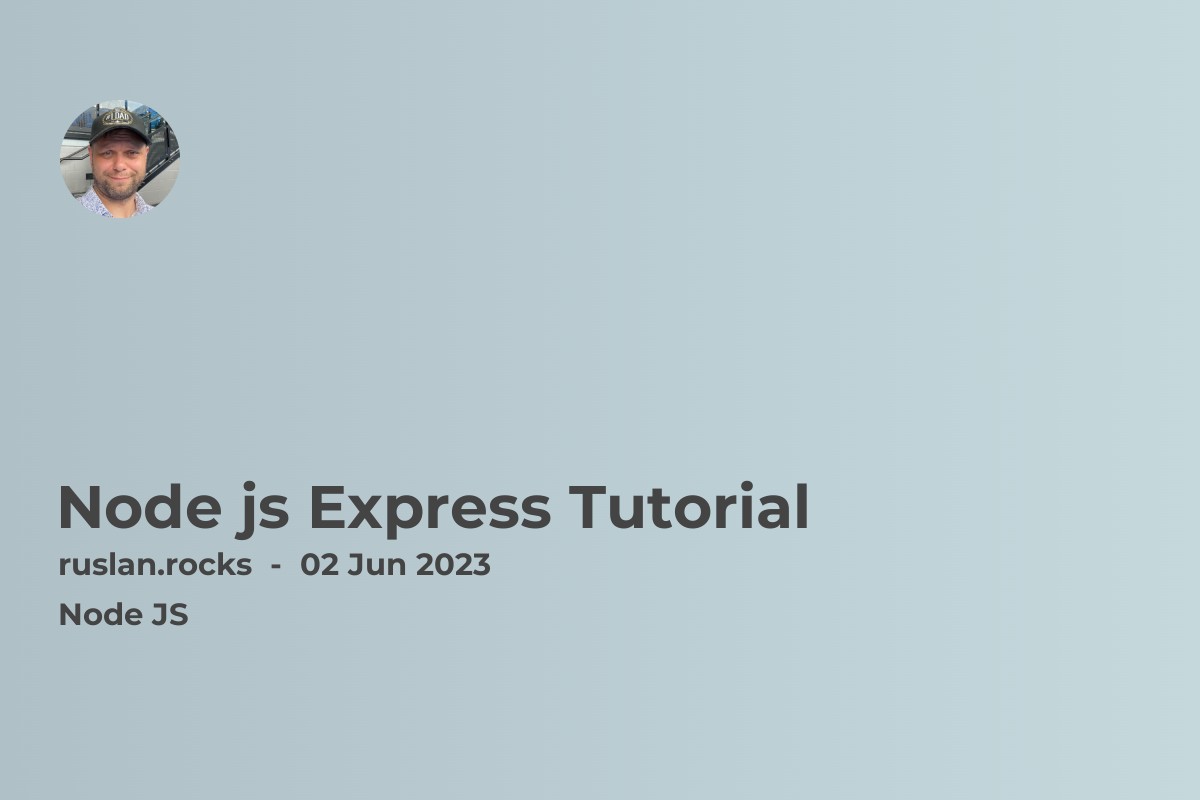 Node js Express Tutorial
