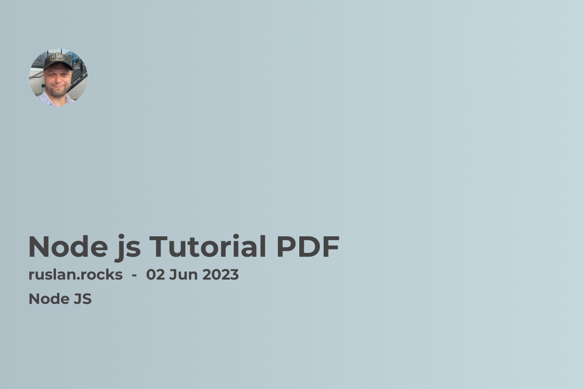 Node js Tutorial PDF