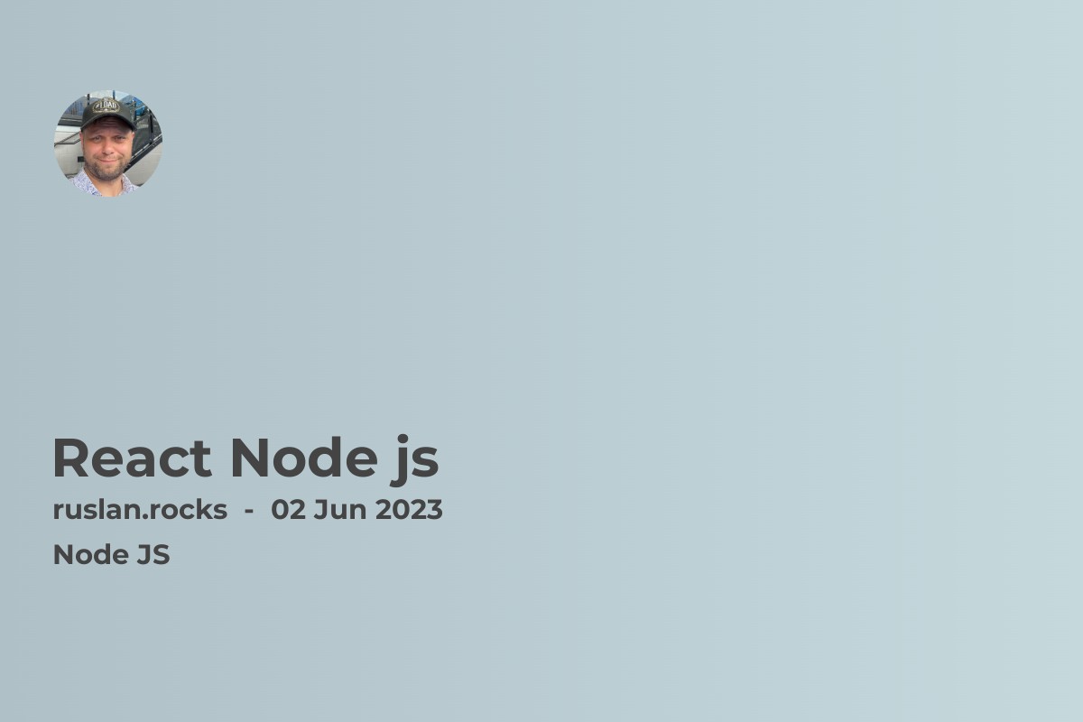 React Node js