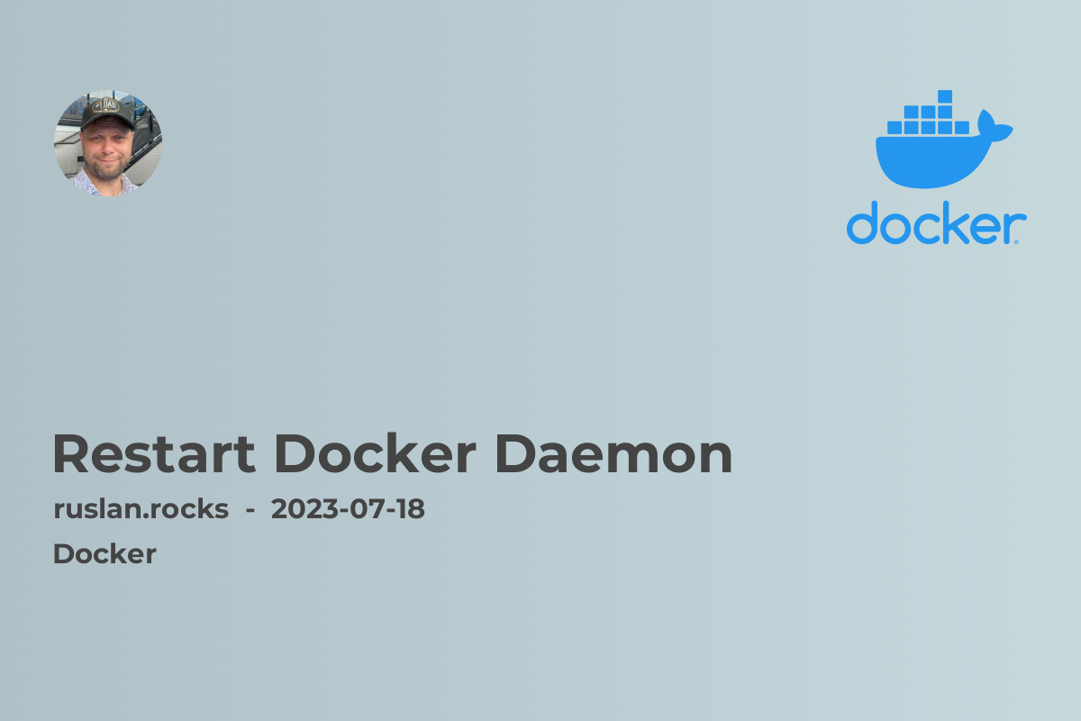 How to Restart Docker Daemon
