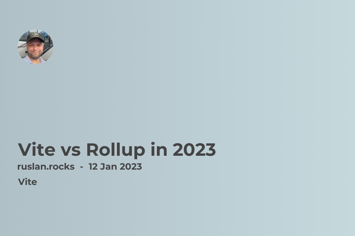 Vite vs Rollup in 2024