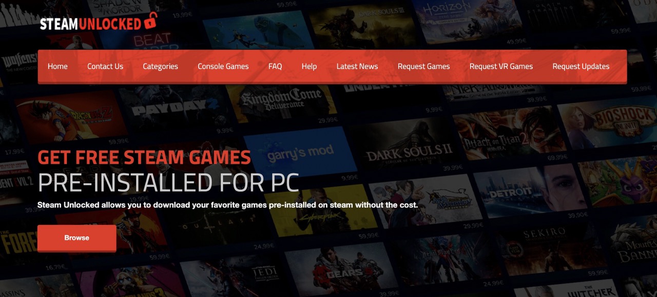 SteamUnlocked - Download pre-installed PC games